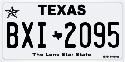 TX license plate BXI2095