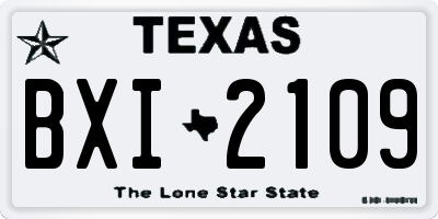 TX license plate BXI2109
