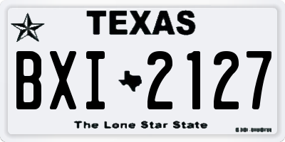 TX license plate BXI2127