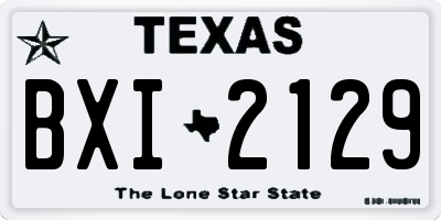 TX license plate BXI2129