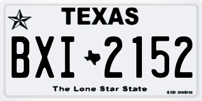 TX license plate BXI2152