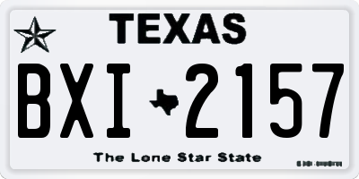 TX license plate BXI2157