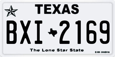 TX license plate BXI2169
