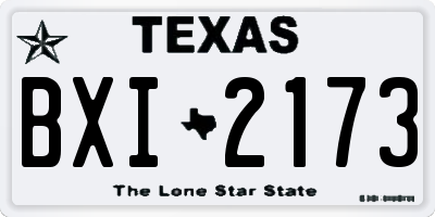 TX license plate BXI2173