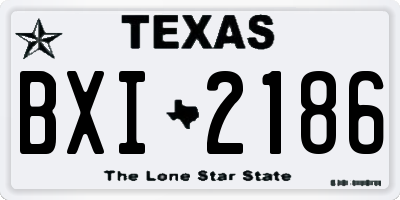 TX license plate BXI2186