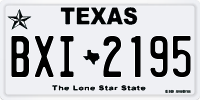 TX license plate BXI2195