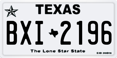 TX license plate BXI2196