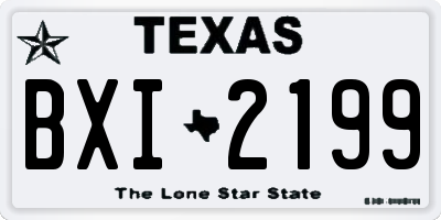 TX license plate BXI2199