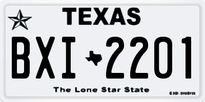 TX license plate BXI2201