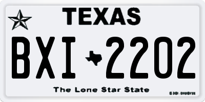 TX license plate BXI2202