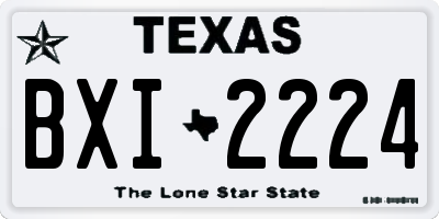 TX license plate BXI2224