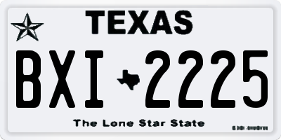 TX license plate BXI2225