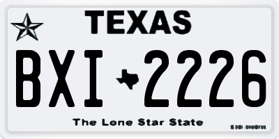 TX license plate BXI2226
