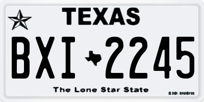 TX license plate BXI2245