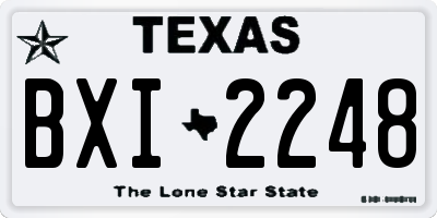 TX license plate BXI2248