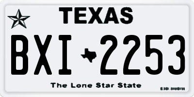 TX license plate BXI2253
