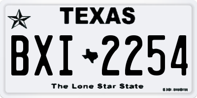 TX license plate BXI2254