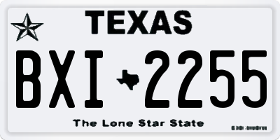 TX license plate BXI2255