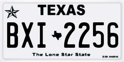 TX license plate BXI2256