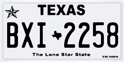 TX license plate BXI2258