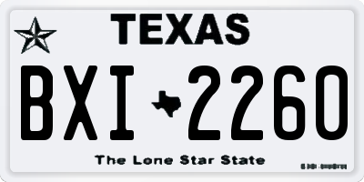 TX license plate BXI2260