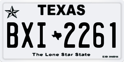 TX license plate BXI2261