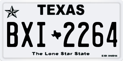 TX license plate BXI2264