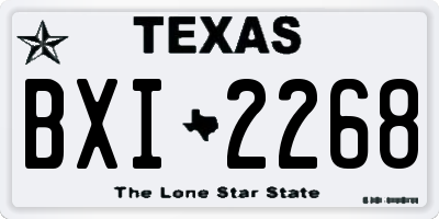 TX license plate BXI2268