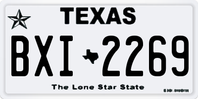 TX license plate BXI2269