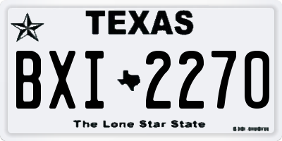 TX license plate BXI2270