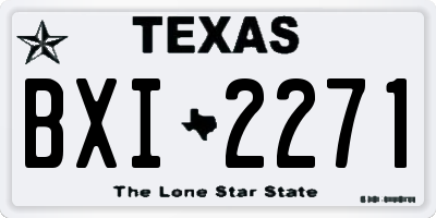 TX license plate BXI2271