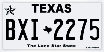 TX license plate BXI2275