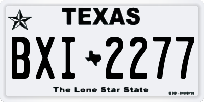 TX license plate BXI2277