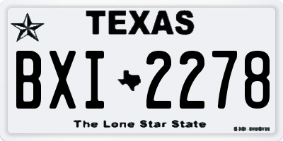 TX license plate BXI2278
