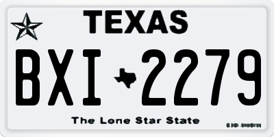 TX license plate BXI2279