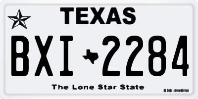 TX license plate BXI2284