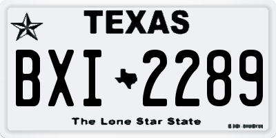 TX license plate BXI2289