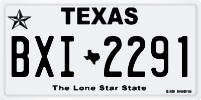 TX license plate BXI2291