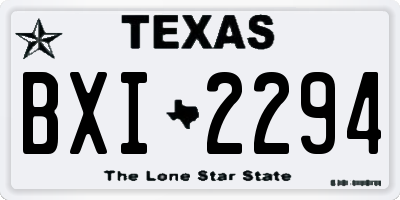 TX license plate BXI2294