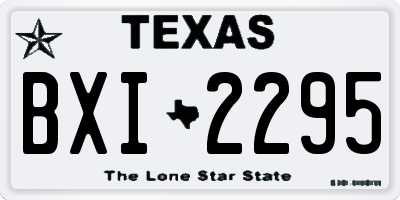 TX license plate BXI2295