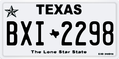 TX license plate BXI2298