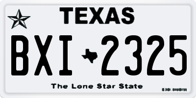 TX license plate BXI2325