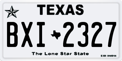 TX license plate BXI2327