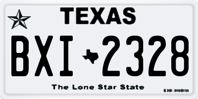 TX license plate BXI2328