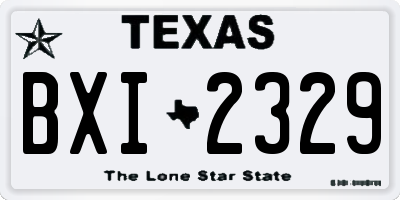 TX license plate BXI2329