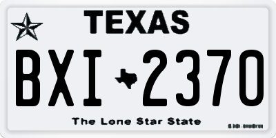 TX license plate BXI2370