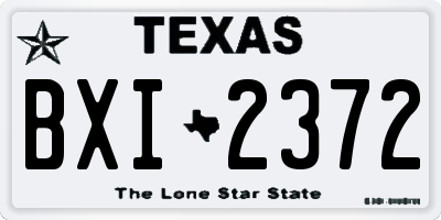 TX license plate BXI2372
