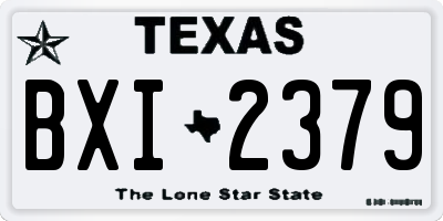 TX license plate BXI2379