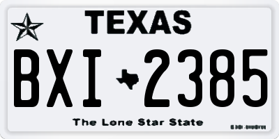 TX license plate BXI2385
