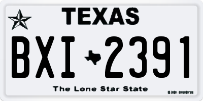 TX license plate BXI2391